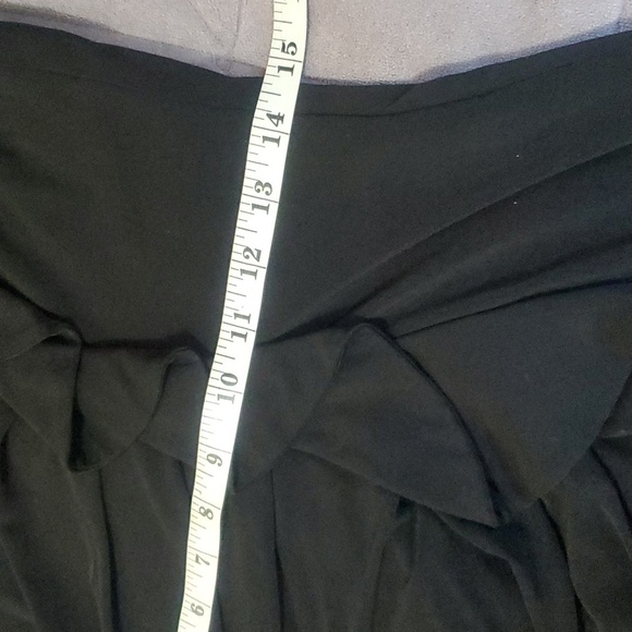 Suzi Chin for Maggy Boutique Dressy Black Dress with Ruching and Ruffles Size 6 - Picture 13 of 13